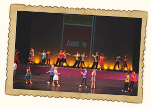 Campers performing Annie