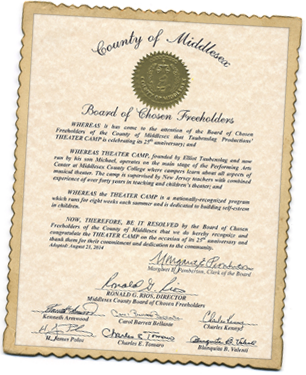 Taubenslag Theater Camp Proclamation - Middlesex